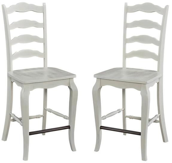 homestyles® Seaside Lodge 2-Piece White Bar Stool Set-0