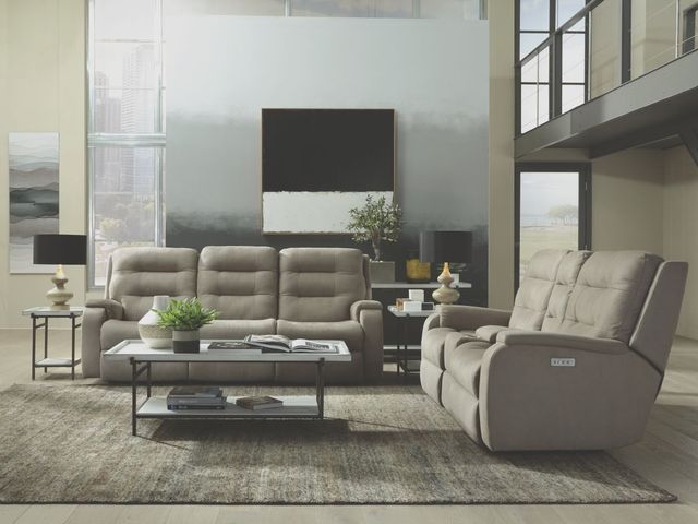 Flexsteel® Arlo Fossil Power Reclining Sofa with Power Headrests-3