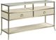 American Drew® Lenox Oak Capri Glass Top Console Table with Cream Dual Drawered Base-0