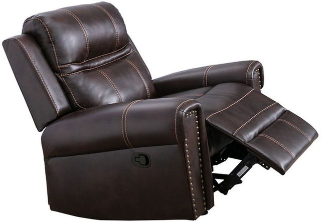 Mazin Furniture Emerson Brown Upholstered Rocker Recliner-1