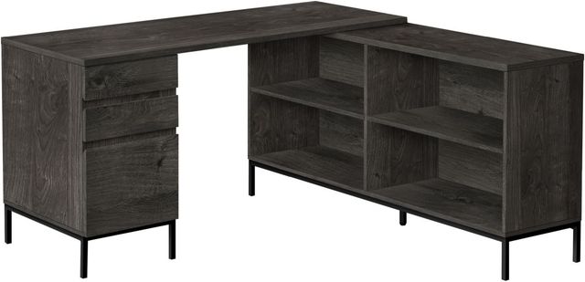 Monarch Specialties Inc. Dark Gray L-Shaped Office Desk-0