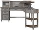 aspenhome® Caraway Aged Slate Pedestal Desk and Return-1
