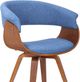 Armen Living Summer Blue/Walnut Dining Arm Chair-4