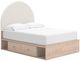 Signature Design by Ashley® Shapella Tan/White Youth Full 2-Drawer Upholstered Storage Panel Bed-1