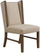 International Furniture Direct Silver Brown/Ivory Upholstered Leather Dining Side Chair-0