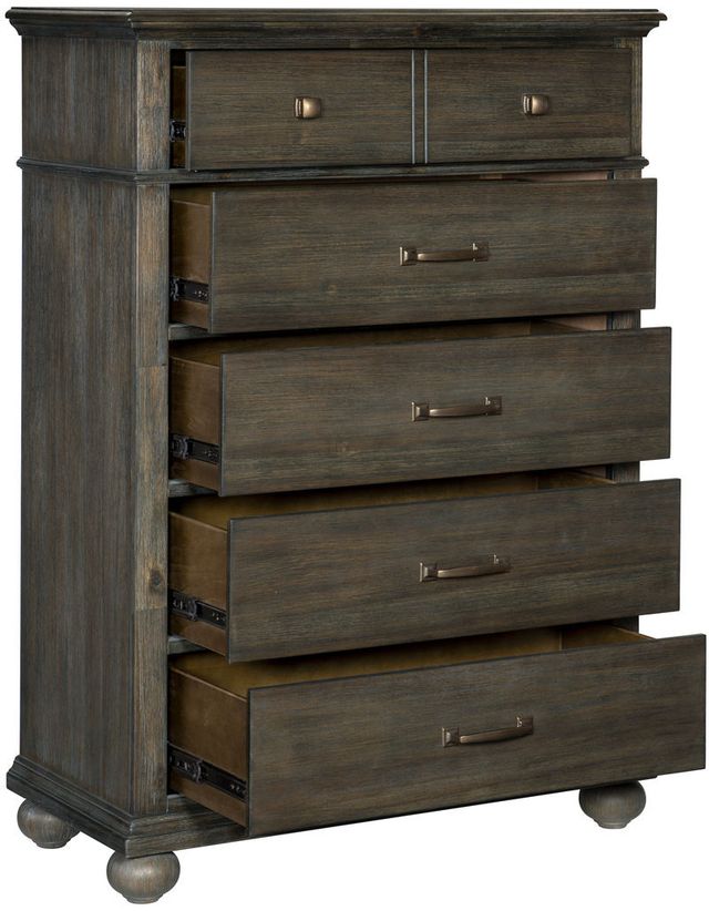 Mazin Furniture Motsinger Wire-Brushed Rustic Brown Chest-2