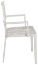 Century® Carrier and Company Sloan White Aluminum Outdoor Dining Arm Chair-2