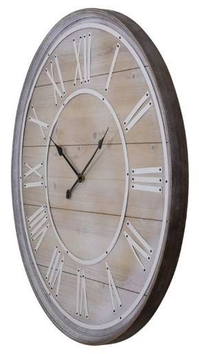 YHD Rustic Age Brown Wall Clock-3