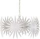 Currey & Company Bismarkia Gesso White Small Chandelier-3