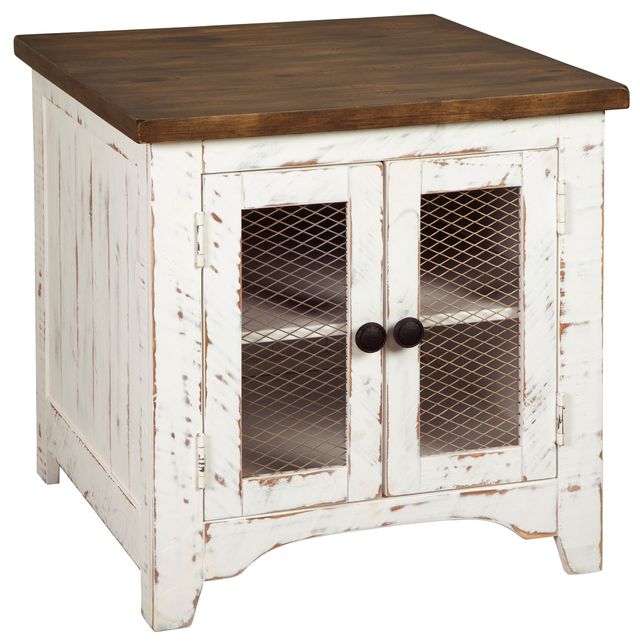 Signature Design by Ashley® Wystfield 2-Piece White/Brown Living Room Tables Set-1
