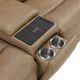 Kate Preston Home Sand Leather Power Reclining Console Loveseat with Zero Gravity-3