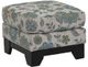 Dynasty Furniture Beige/Blue/Green Ottoman-0