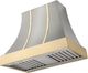 AGA Cascade 36" Stainless Steel Wall Mounted Range Hood  with Polished Brass Trim-0
