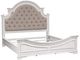 Liberty Furniture Magnolia Manor Antique White/Gray King Upholstered Panel Bed-0