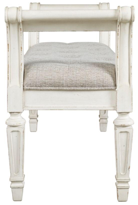 Signature Design by Ashley® Realyn Antique White Accent Bench-1