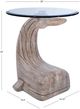 Powell® Wally The Whale Glass Top Side Table with Driftwood Base-2