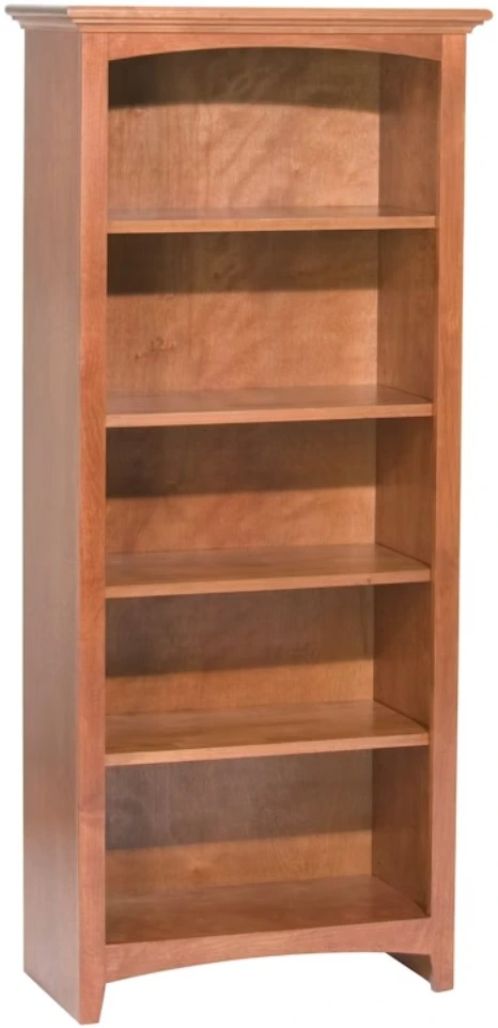 Whittier Wood® Furniture Customizable McKenzie 5-Shelf 24" Bookcase-0