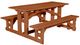 C R Plastics Cedar Rectangular Picnic Table-0