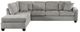 Mazin Furniture Emilio 2-Piece Taupe Reversible Sofa Chaise Sectional-3