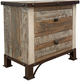 International Furniture Direct Antique 4-Piece Brown Hand Distressed Eastern King Bedroom Set-3