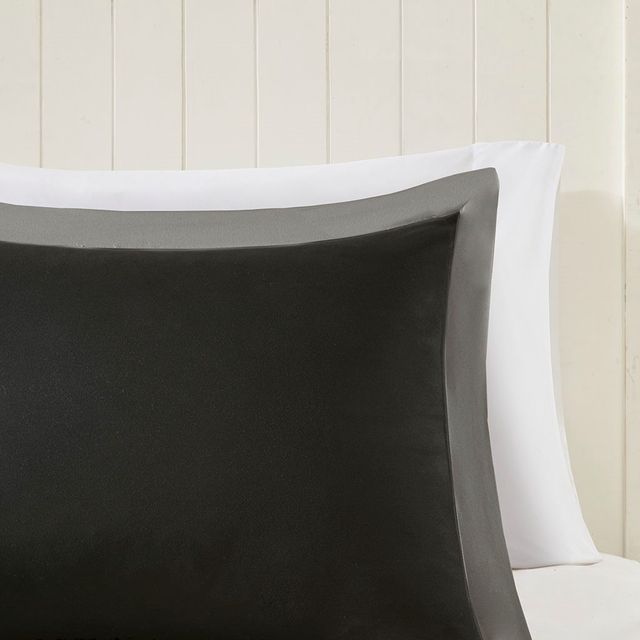 Olliix by Madison Park Essentials Larkspur Black and Grey King 3M Scotchgard Reversible Down Alternative Comforter Set-3