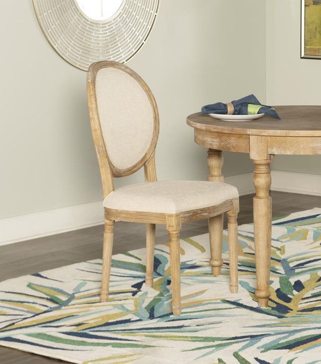 Linon Shiraz Natural Upholstered Dining Side Chair-1