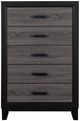 Global Furniture USA Lisbon 5-Piece Black/Dark Gray Queen Bedroom Set-4