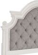 Homelegance® Baylesford Antique White/Gray King Upholstered Panel Bed-3