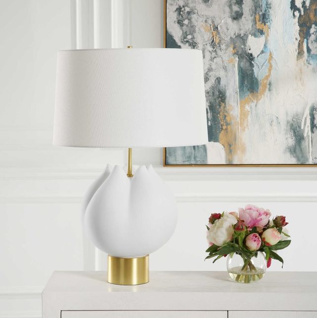 Uttermost® In Bloom White Table Lamp-2