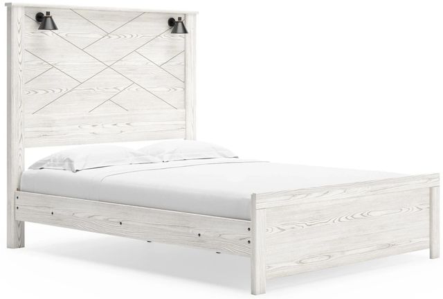 Signature Design by Ashley® Gerridan 3-Piece White/Gray Queen Panel Bed Set-1