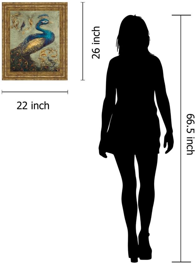 Classy Living Tiffany Hakimipour Peacock On Sage I 22"W Wall Art-2