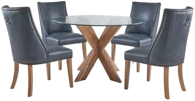 Powell® Auden 5-Piece Navy/Natural Dining Set-0