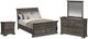 Elements International Park Ridge 4-Piece Charcoal Queen Storage Sleigh Bedroom Set-0