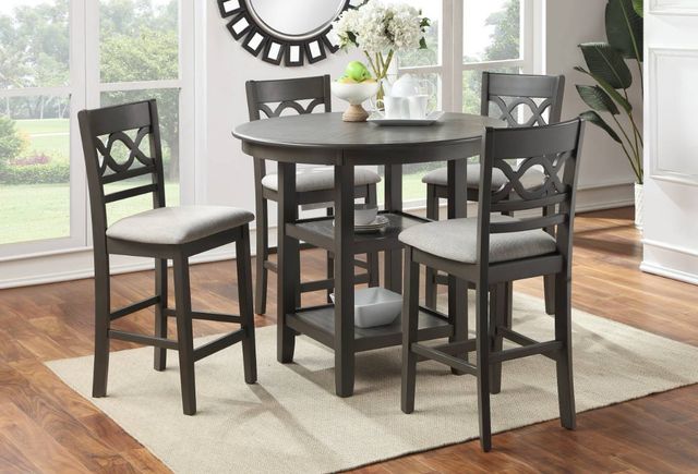 New Classic® Home Furnishings Cori 5-Piece Gray Counter Dining Set-1