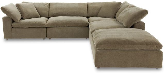Moe's Home Collection Terra Condo Dream 5-Piece Desert Sage L-Shaped Modular Sectional and Ottoman-1