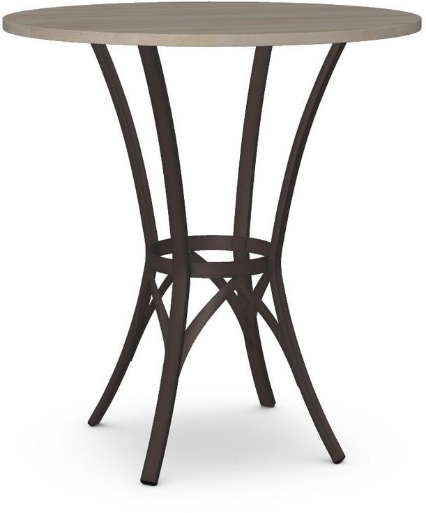 Amisco Customizable Kai Thermo Fused Laminate Bar Table with 36" Tabletop-0