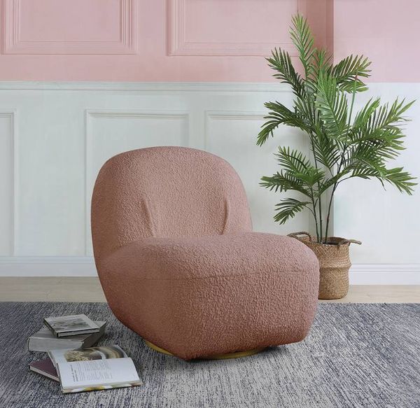 ACME Furniture Yedaid Pink Swivel Accent Chair