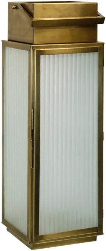 Stylecraft Gold Lantern with Ribbed Milk Glass-0