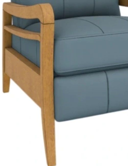 Best® Home Furnishings Customizable Ryberson Leather Manual Recliner with Honey Birch Legs-4
