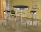 Coaster® Theodore 2-Piece Black/Chrome Soda Fountain Bar Stools-4