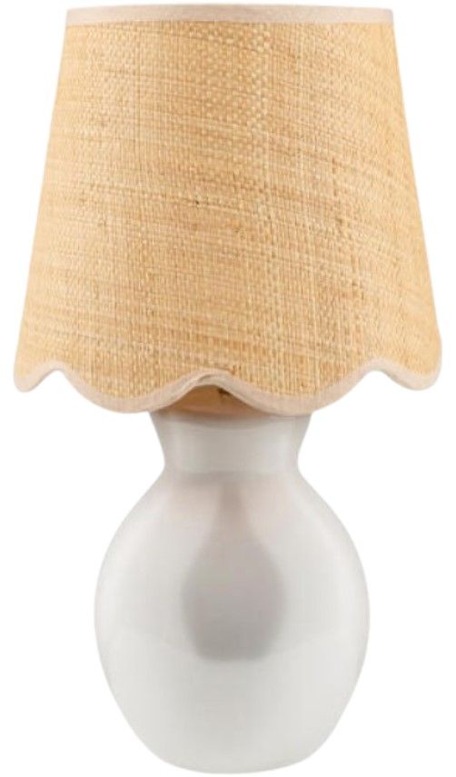 Surya Stella Glazed White 8" Table Lamp-0