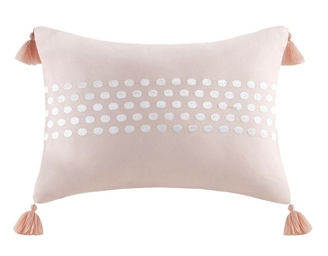 Olliix by Intelligent Design Jennifer Blush Full/Queen Clipped Jacquard Comforter Set-2
