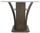 Elements International Dapper Glass Top Rectangular Counter Dining Table with Walnut Base-2