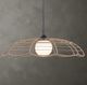 Uttermost® Lakeside Matte Black/Saddle Brown 1-Light Indoor-Outdoor Pendant-2