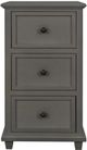 StyleCraft Vintage Gray 3-Drawer Side Table-0