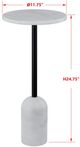 Forty West Sonny White Marble Table-1
