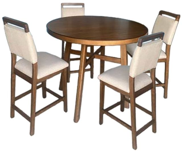 Crown Mark Blanche Beige/Brown Counter Chair-1