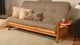 Kodiak Furniture Phoenix Linen Stone/Butternut Queen Futon with Mattress-1