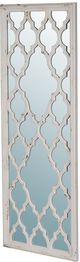 A & B Home Distressed White Floor Mirror-0