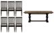 Liberty Furniture Harvest Home 7-Piece Barley Brown/Chalkboard Trestle Table Set-0